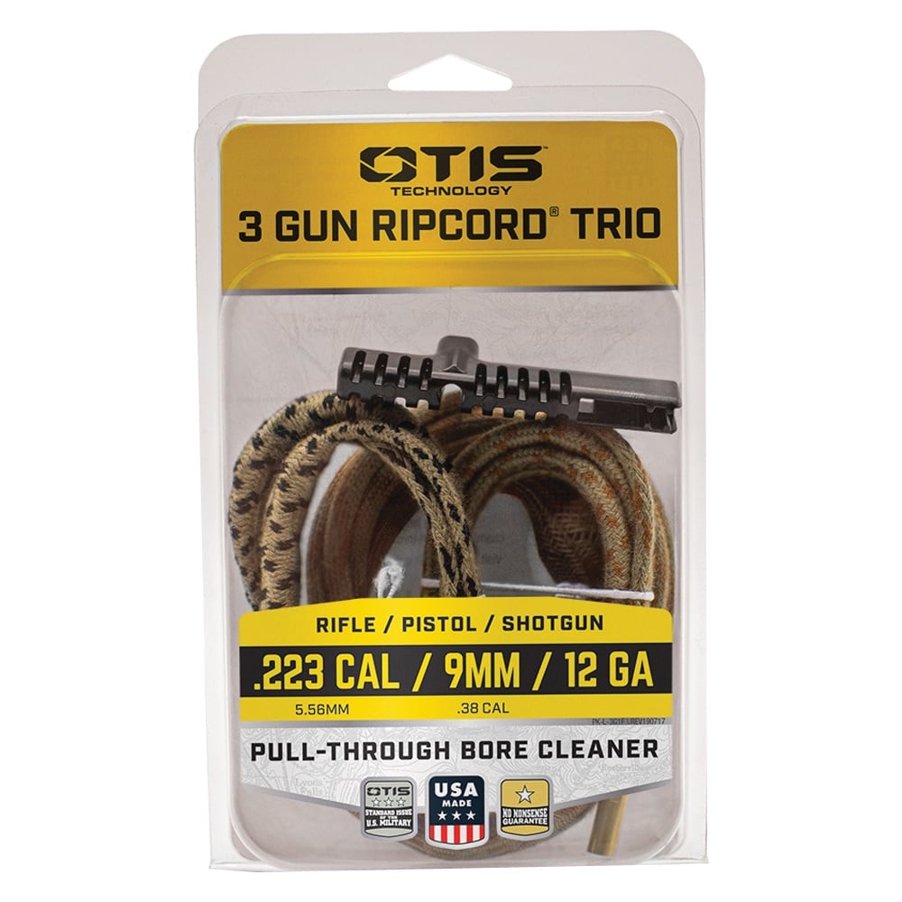Otis Ripcord 3-Gun Trio Nomex/Rubber Pull Through Bore Cleaner - FGRC3G1 - Otis