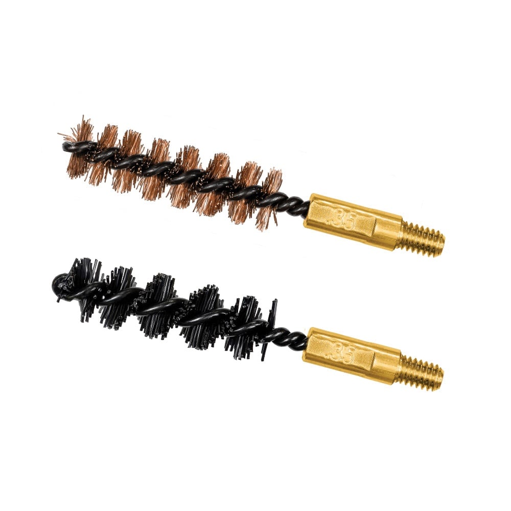 Otis .338 Cal/.35 Cal/.357 Cal Bronze/Nylon 2-Pack Bore Brush #8-32 - FG335NB - Otis