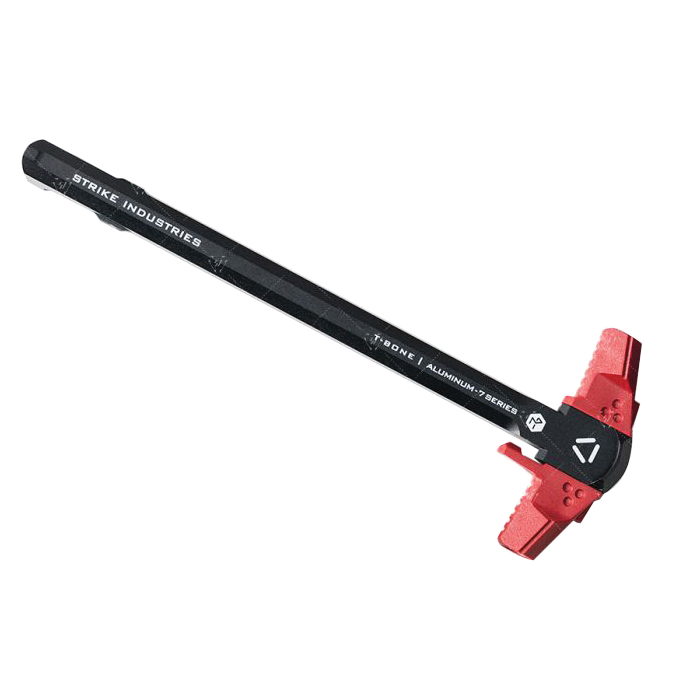 Strike Industries T-Bone Charging Handle for AR-15/M4/M16 Upper Receivers - SI-AR-TBCH-223-BK-RED - Strike Industries