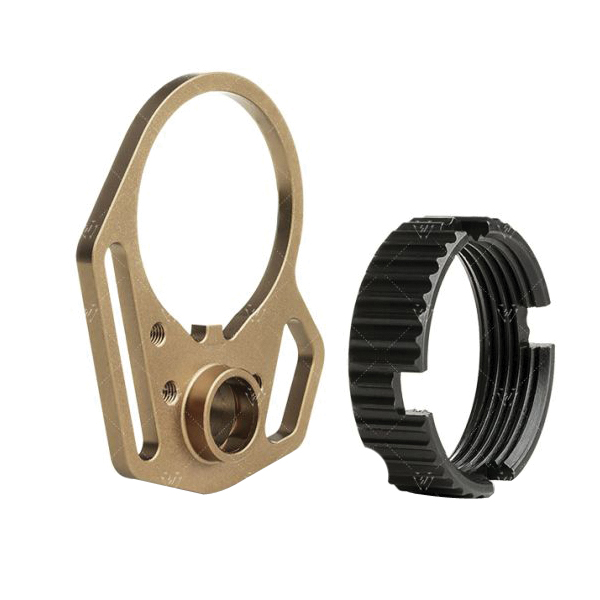 Strike Industries End Plate and Anti-Rotate Castle Nut for Receivers - SI-AR-UL-MFEP&ACN-FDE - Strike Industries
