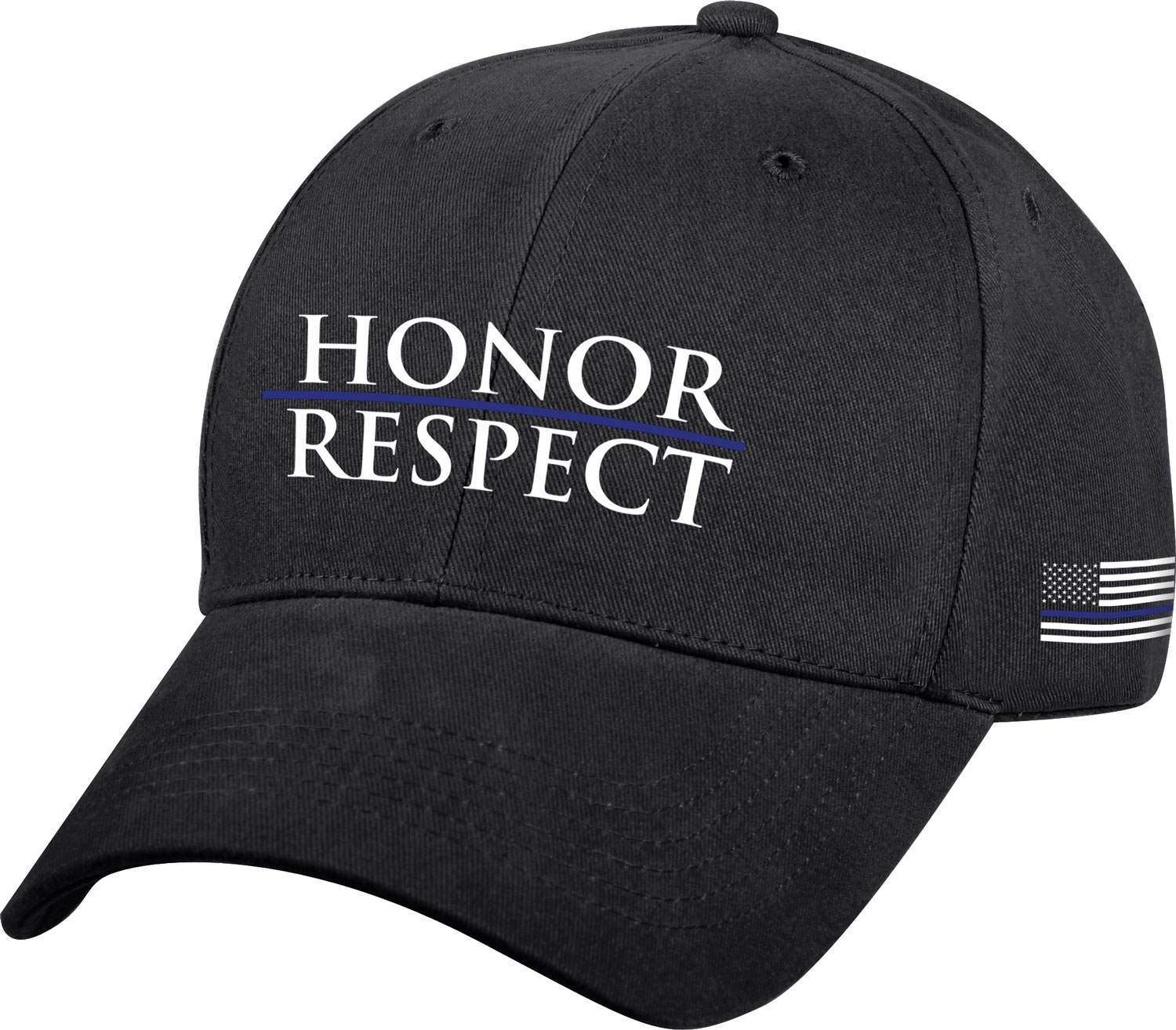 Rothco Rothco Honor And Respect Thin Blue Line Low Profile Cap - Black