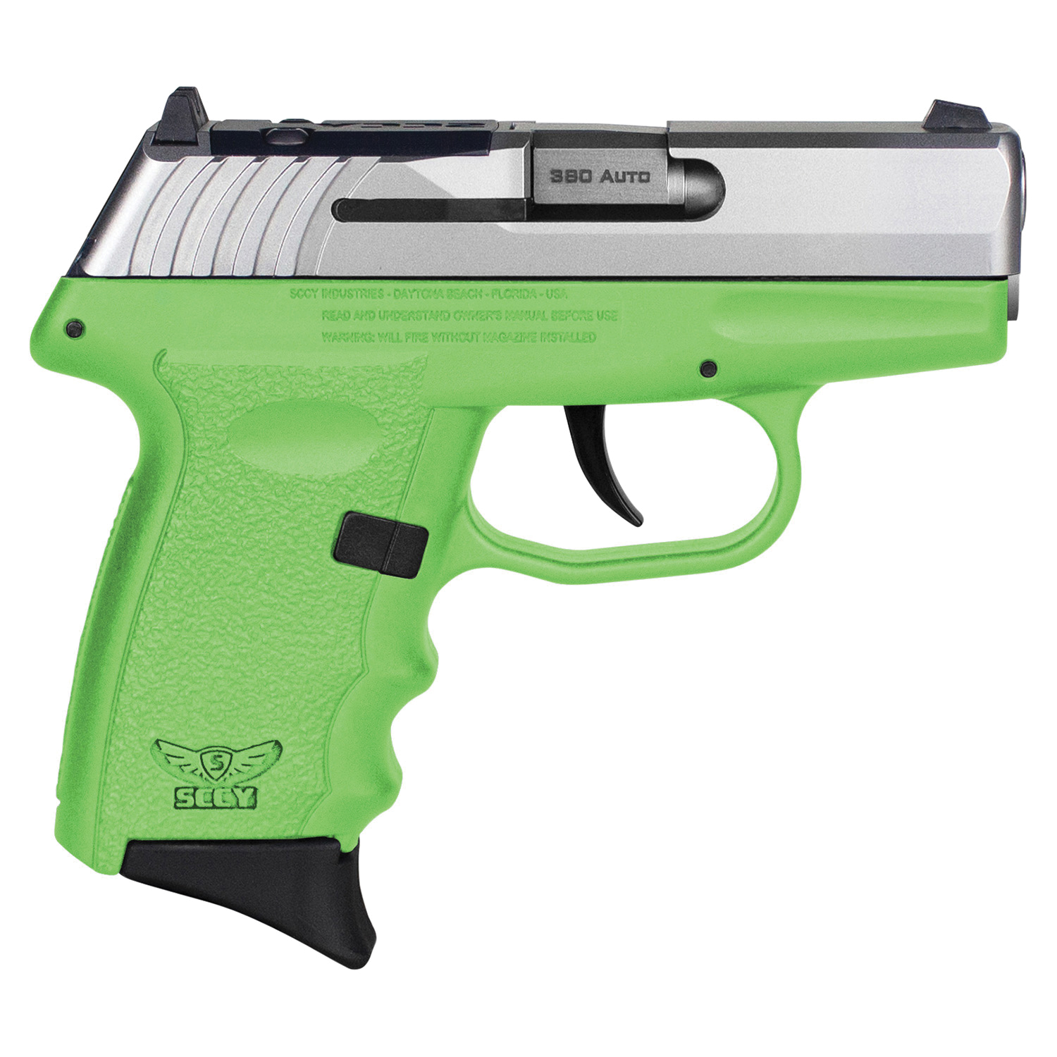 SCCY CPX-3 RDR Gen 3 .380 ACP 2.96" 10+1rds, Lime Green - CPX3TTLGRDRG3 - Sccy