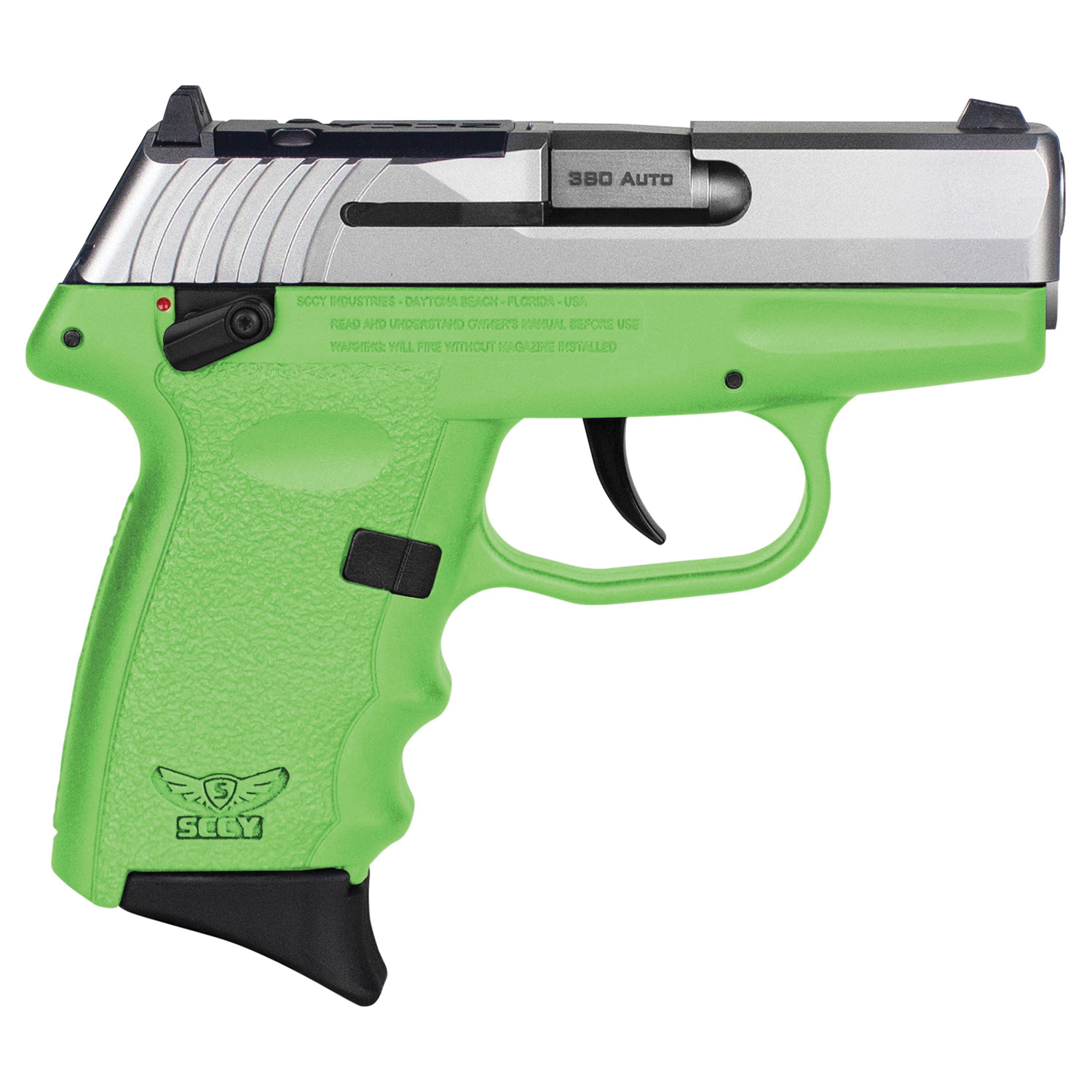 SCCY CPX-4 RDR Gen 3 .380 ACP 2.96" 10+1rds, Lime Green - CPX4TTLGRDRG3 - Sccy