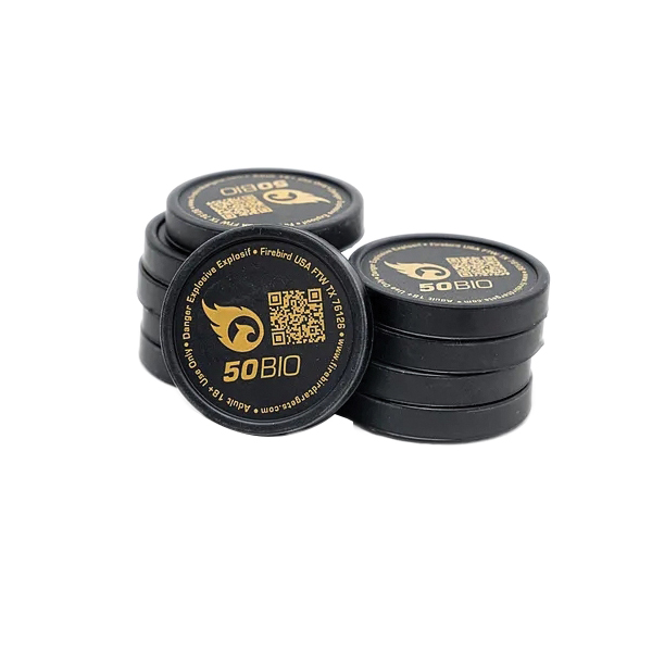 Firebird 50mm Biodegradable Instant Hit Recognition Flare Target 0.83" x 6.40", Black/Orange - Firebird