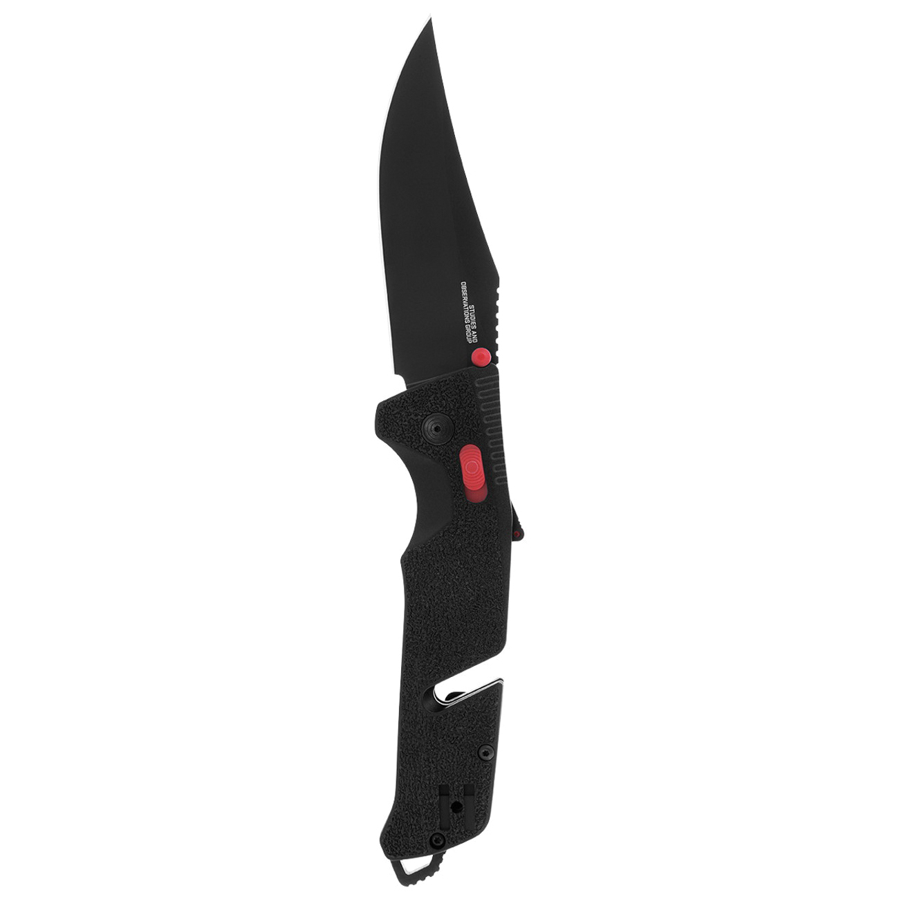 SOG Knives Trident AT Folding Knife Clip Point, Black/Red - SOG11-12-01-41 - Sog Knives