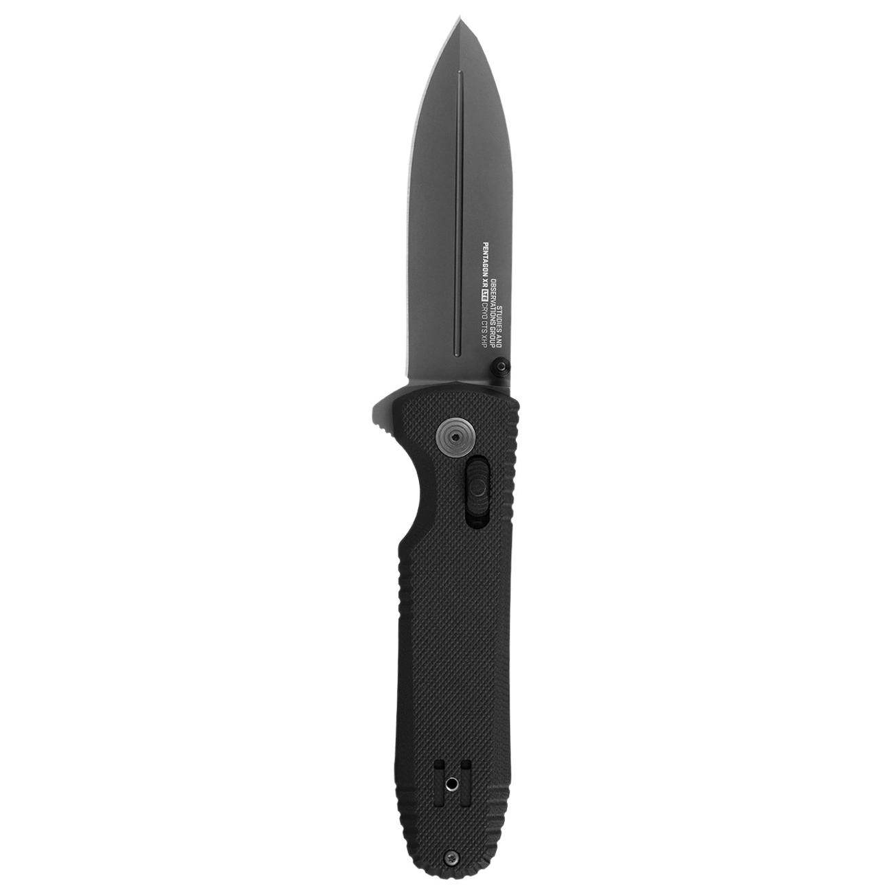 SOG Knives Pentagon XR LTE Folding Knife Spear Point, Black - SOG12-61-05-57