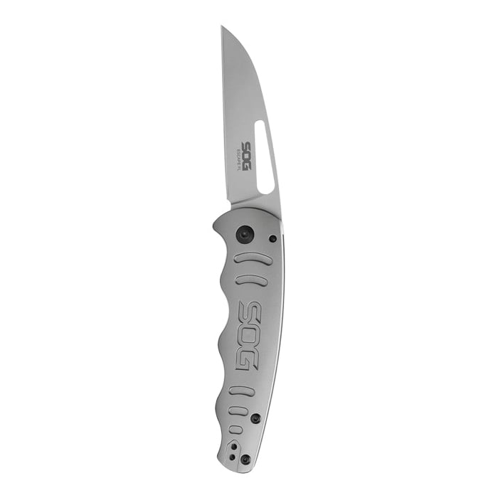SOG Knives Escape FL Folding Knife Sheepsfoot, Silver - SOG14-52-01-57 - Sog Knives