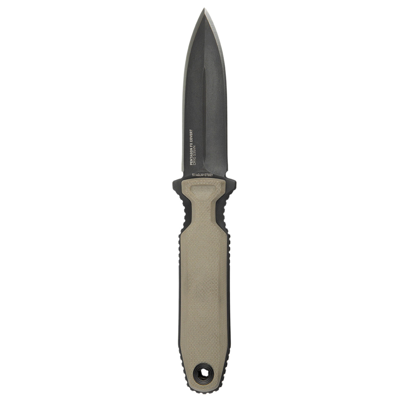 SOG Knives Pentagon FX Covert, Fixed Blade Knife Spear Point, Flat Dark Earth - SOG17-61-04-57 - Sog Knives