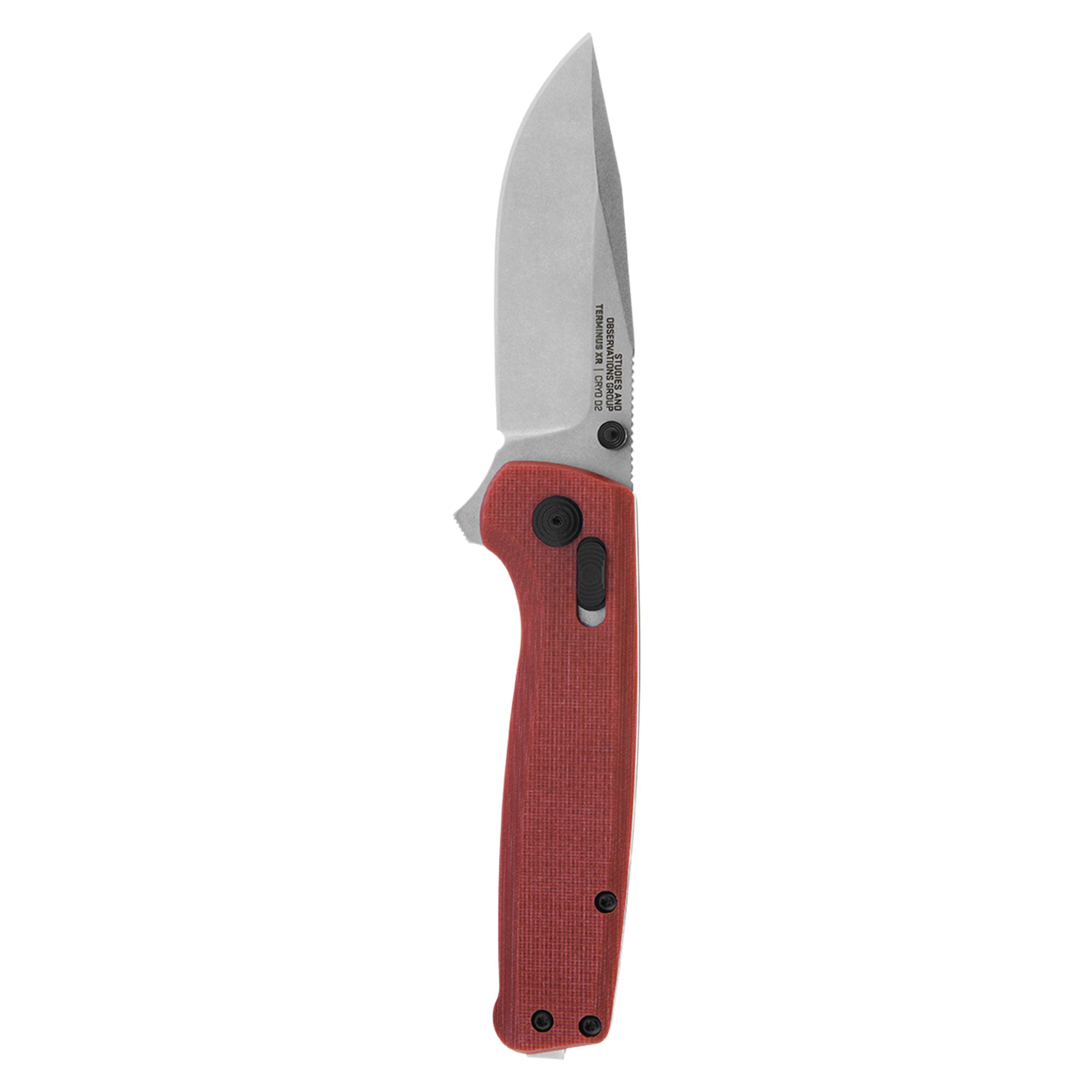 SOG Knives Terminus XR Folding Knife Clip Point, Crimson/Stonewash - SOGTM1023-BX - Sog Knives