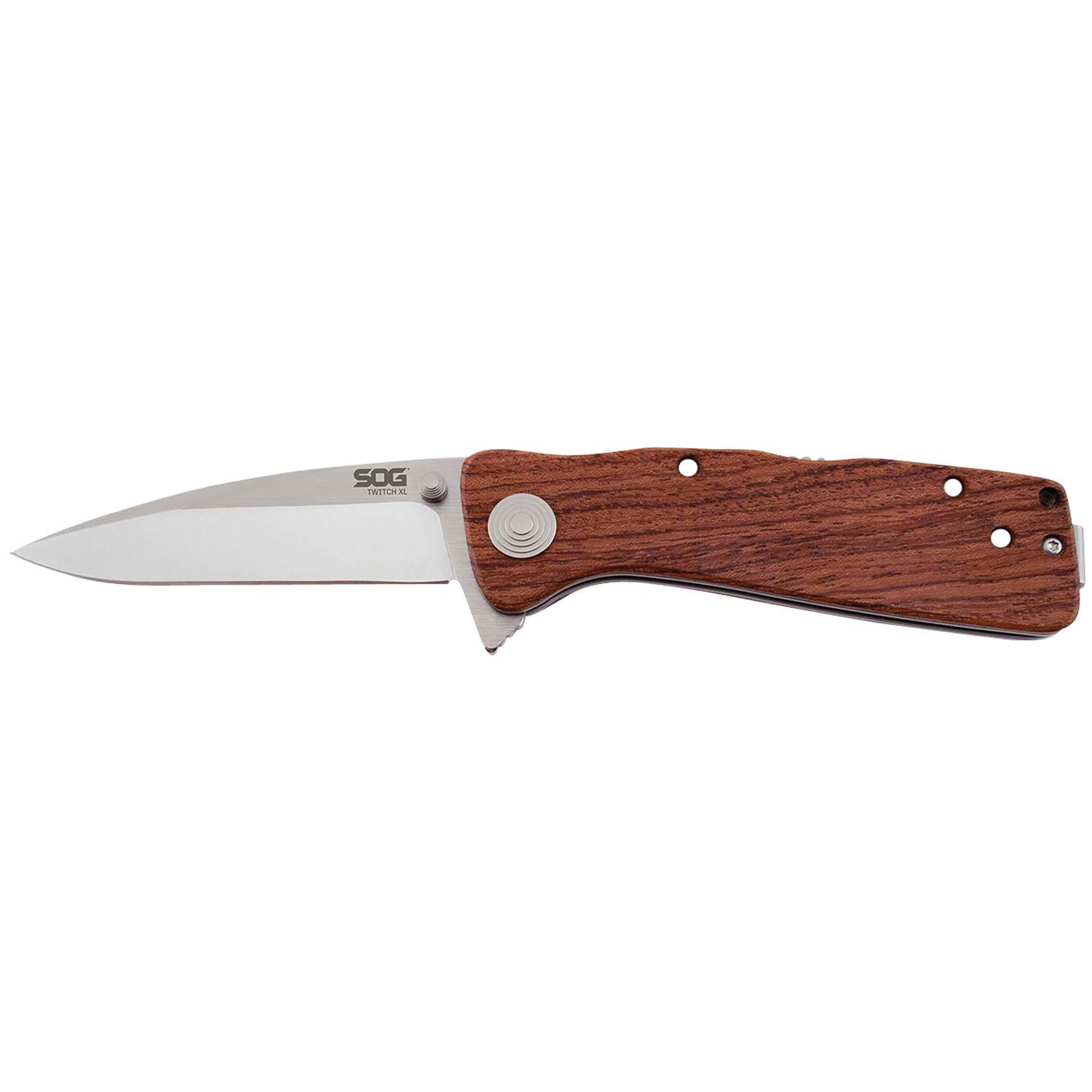 SOG Knives Twitch Folding Knife Drop Point, Brown - SOGTWI17-CP - Sog Knives