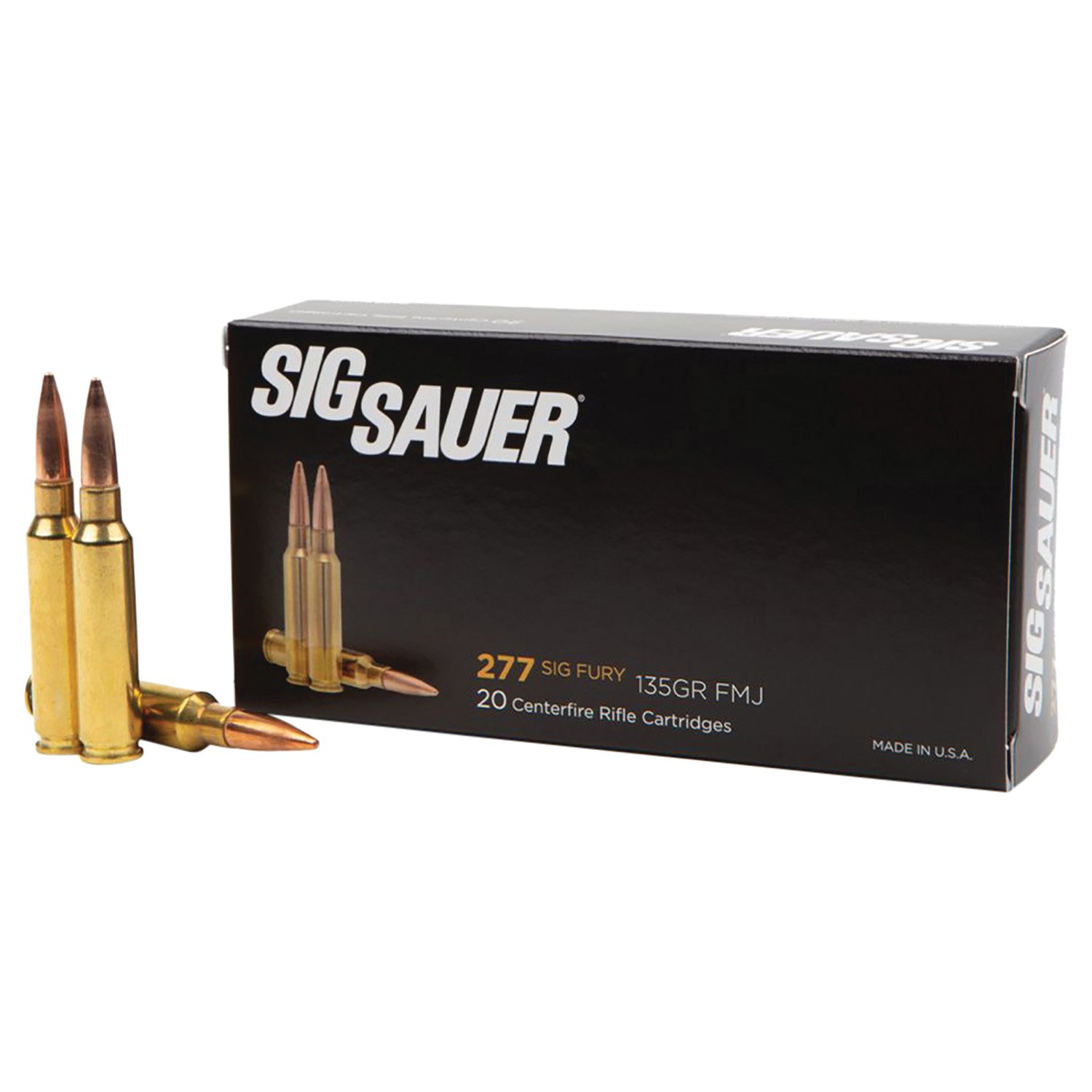 Sig Sauer Elite Ball .277 Fury 135 gr Ammo FMJ - 20rds - E277SFB13520 - Sig Sauer
