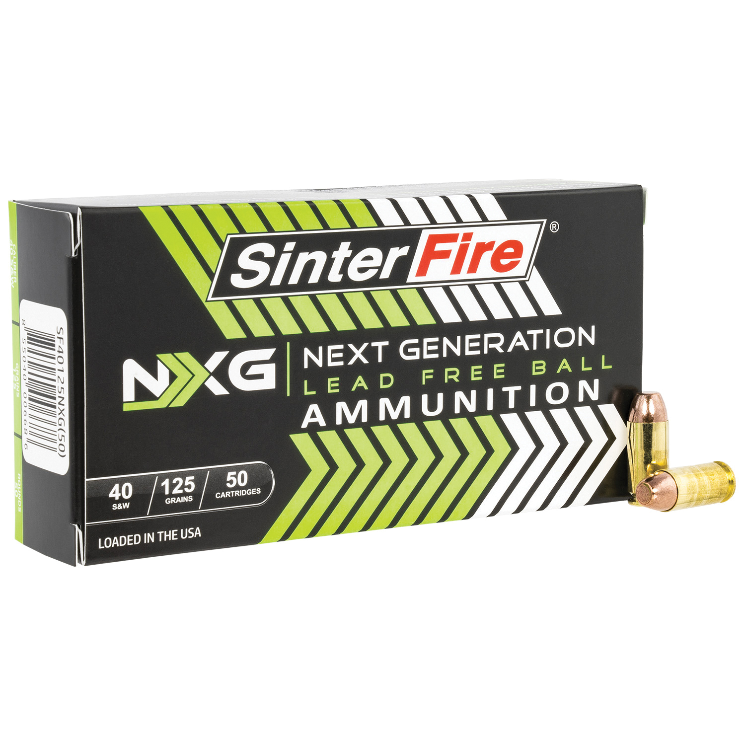 SinterFire Next Generation .40 S&W 125 gr Ammo Lead-Free Ball - 50rds - SF40125NXG - Sinterfire