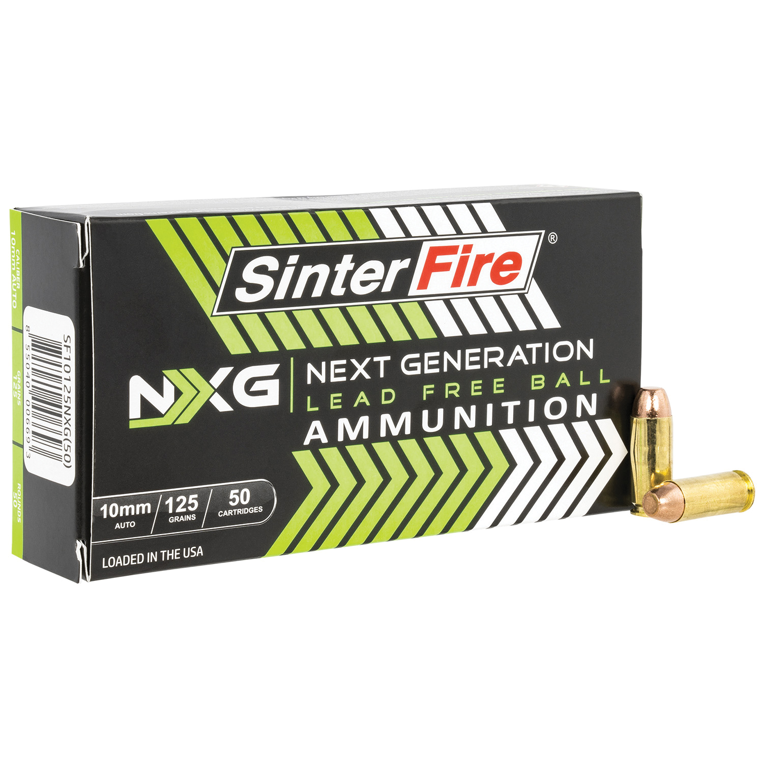 SinterFire Next Generation 10mm Auto 125 gr Ammo Lead-Free Ball - 50rds - SF10125NXG - Sinterfire