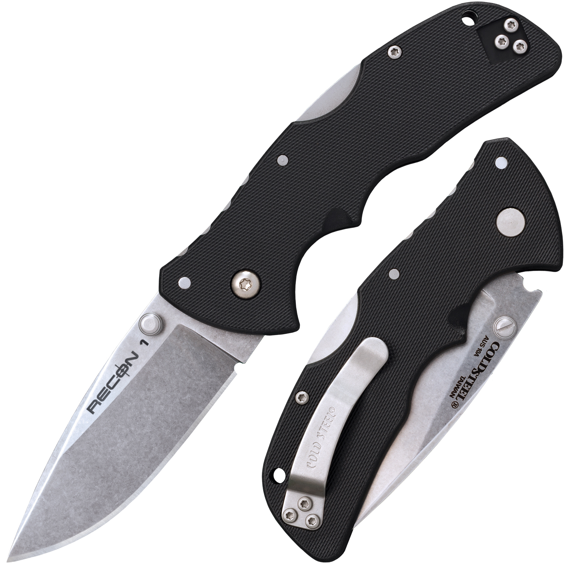 Compact Power Cold Steel 1 Mini Folder Lockback Knife in Black with a Spear Point Blade - CS-27BAS - Cold Steel