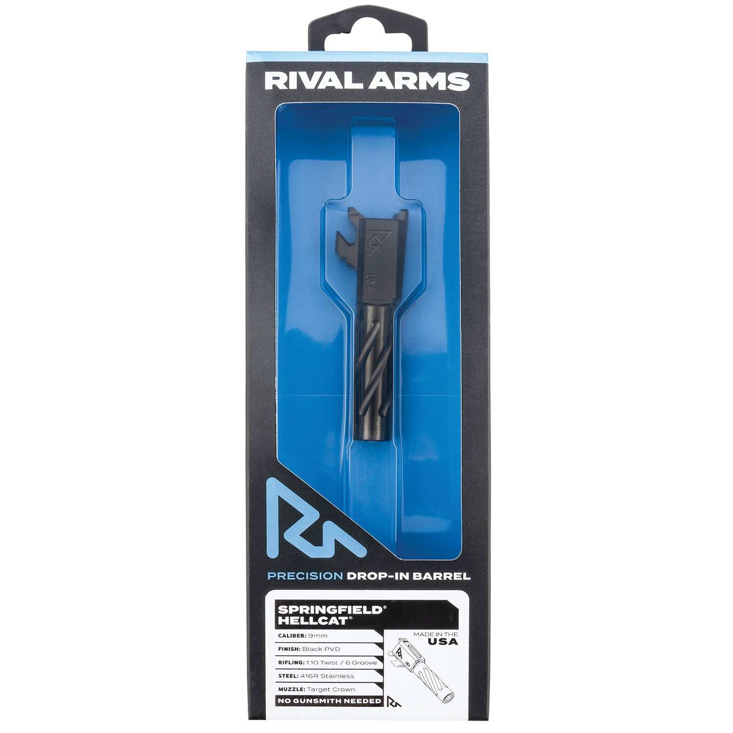 Springfield Hellcat Rival Arms V1 Black Barrel - Precision and Performance Enhanced - RA-RA20H101A - Rival Arms