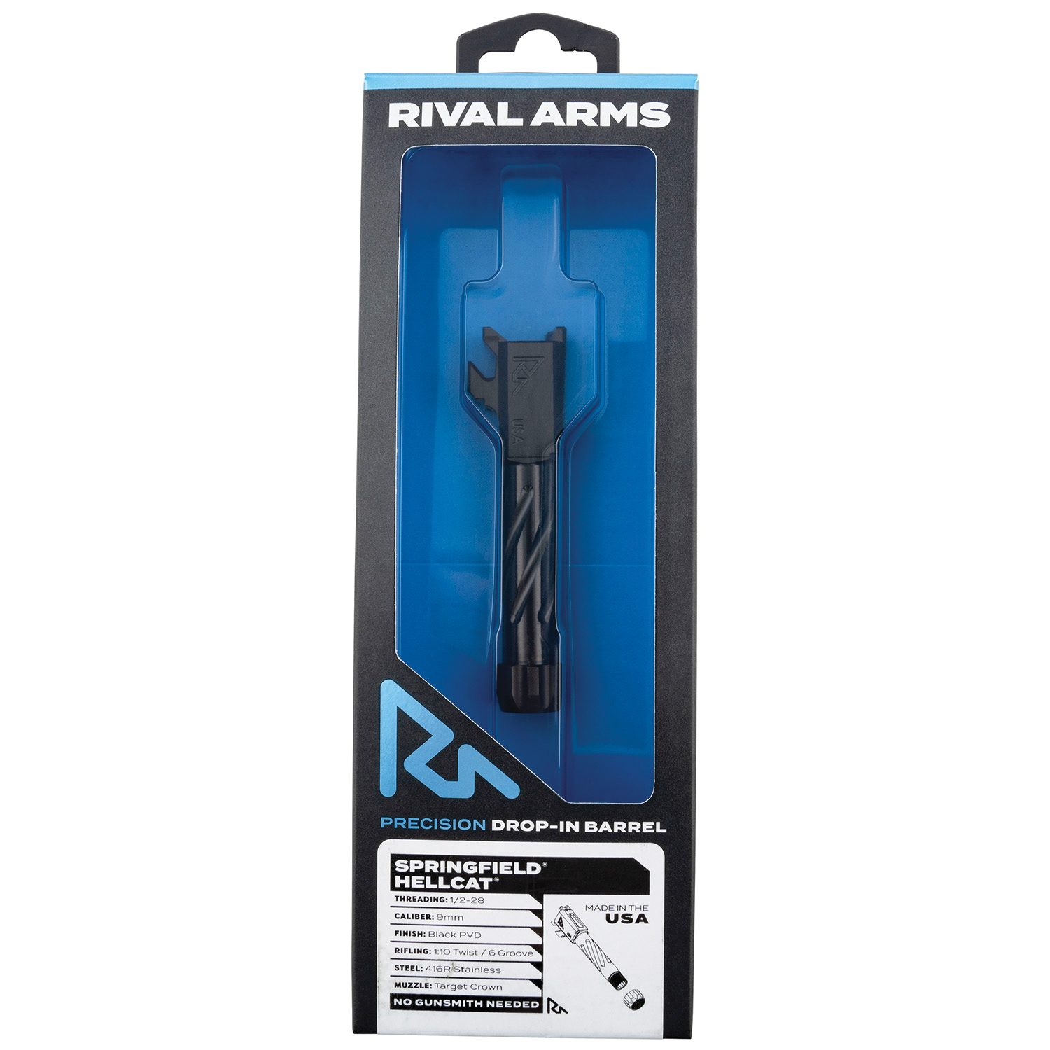 Springfield Hellcat Rival Arms V1 Black Barrel - Precision and Performance Enhanced - RA-RA20H102A - Rival Arms