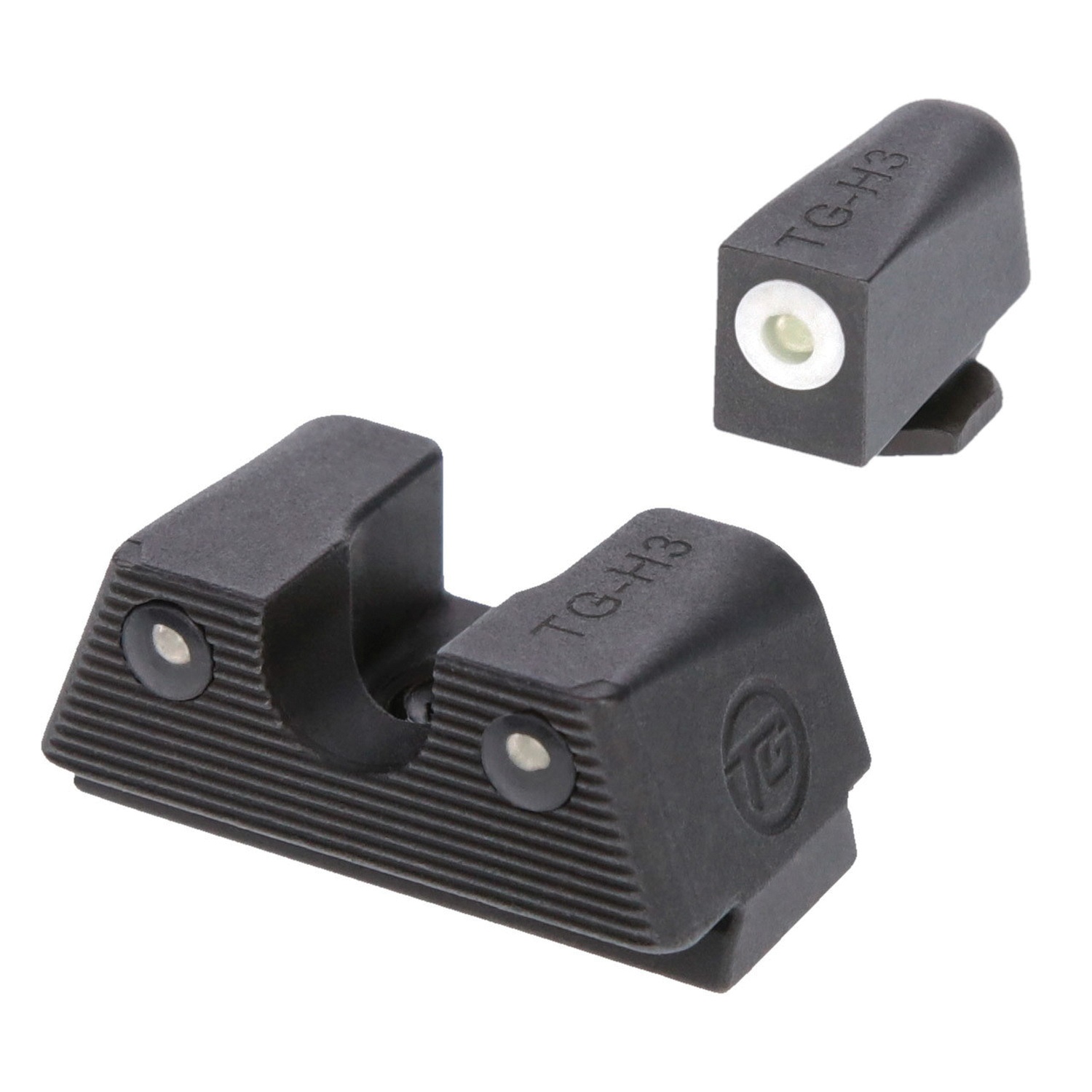 TruGlo Tritium X Sight Front/Rear, Green/White/Green - TG-TG231G1XAW - Truglo