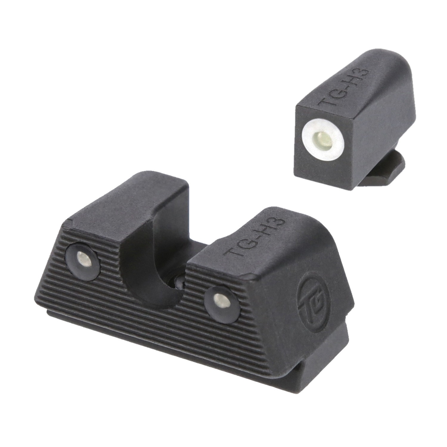 TruGlo Tritium X Sight Front/Rear, Green/White/Green - TG231G1XW - Truglo