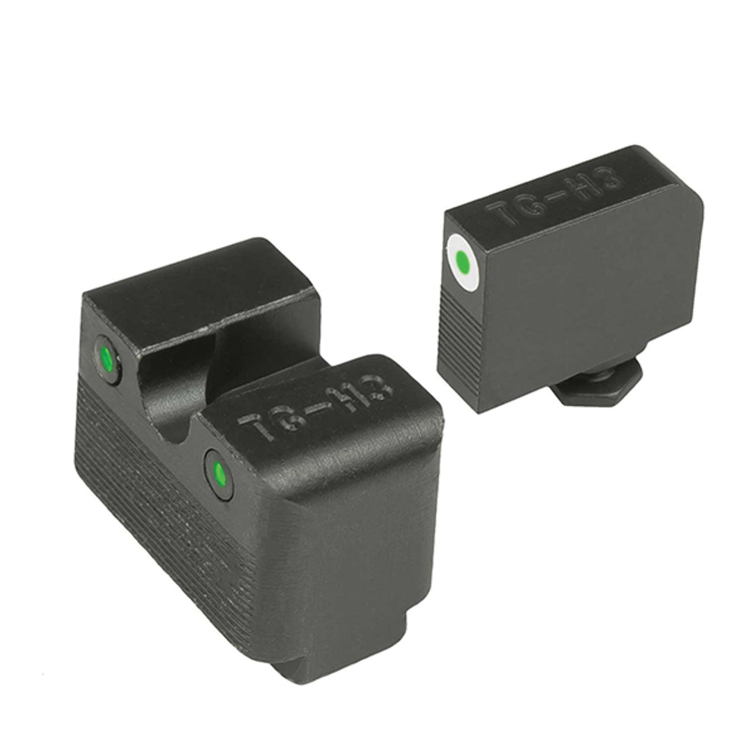 TruGlo Tritium Pro Sight Front/Rear, Green/White/Green - TGTG231G3MW - Truglo