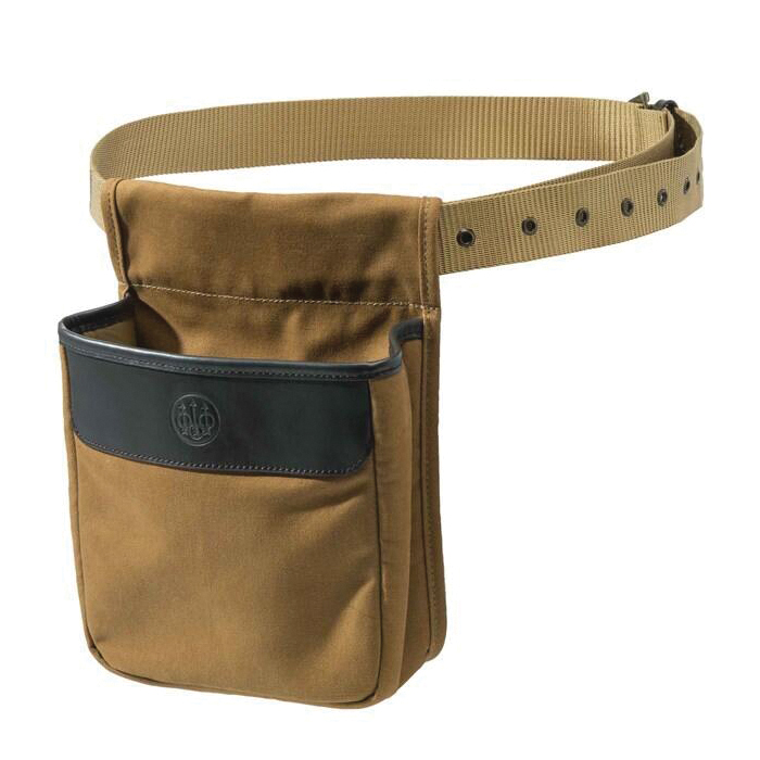 Beretta Waxwear Cotton/Leather Shell Pouch, Spice Brown - BS961020610832 - Beretta