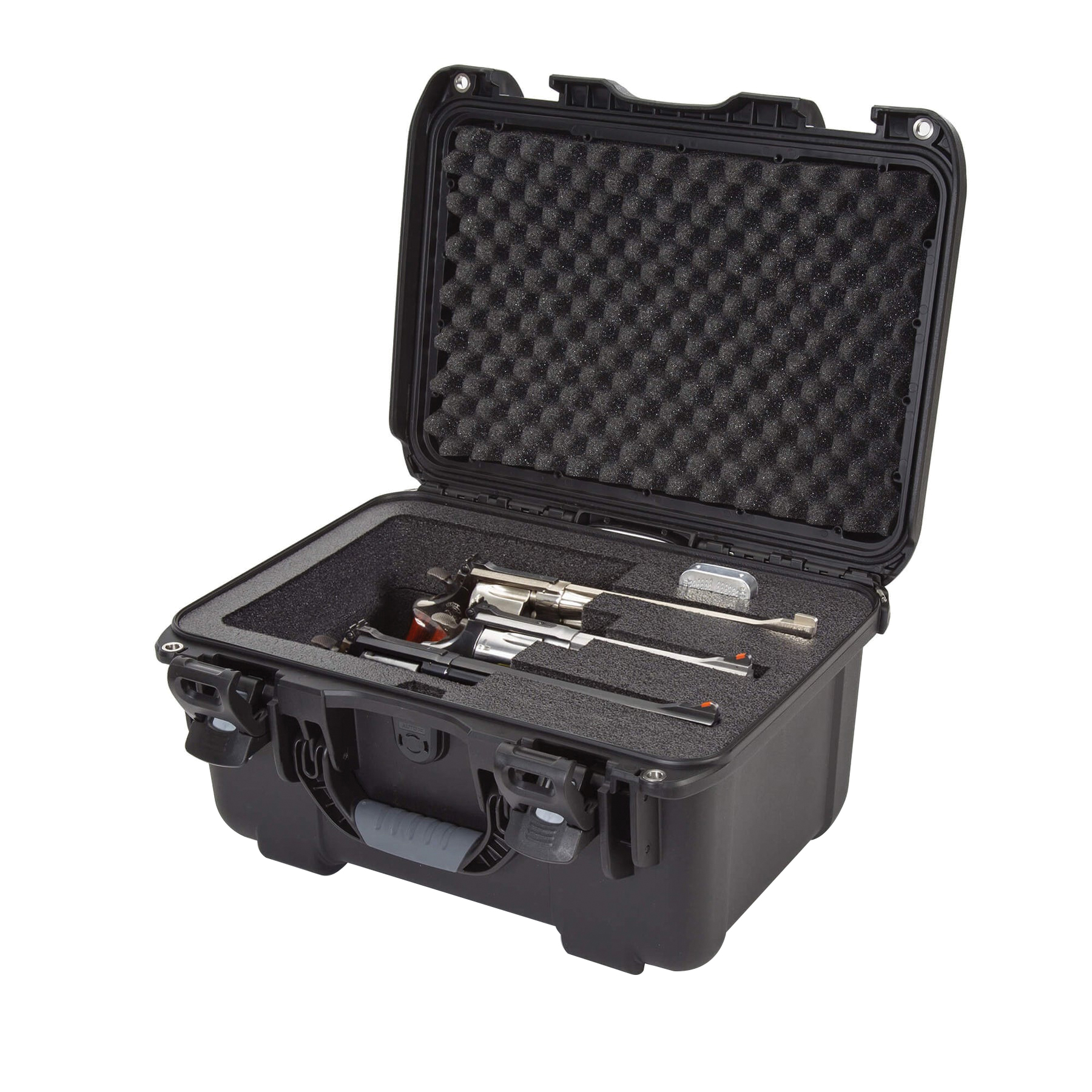 Nanuk 918 NK-7 Resin 2 UP Revolver Case with Cubed Foam - Medium Black Gun Storage - 918-REV01 - Nanuk