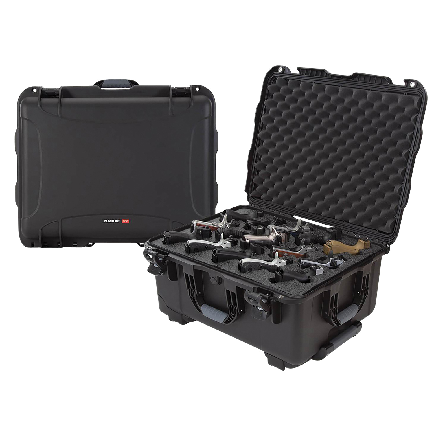 Nanuk 950 NK-7 Resin Waterproof and Airline Approved Hard Case with Cubed Foam, Black - 950-15UP1 - Nanuk