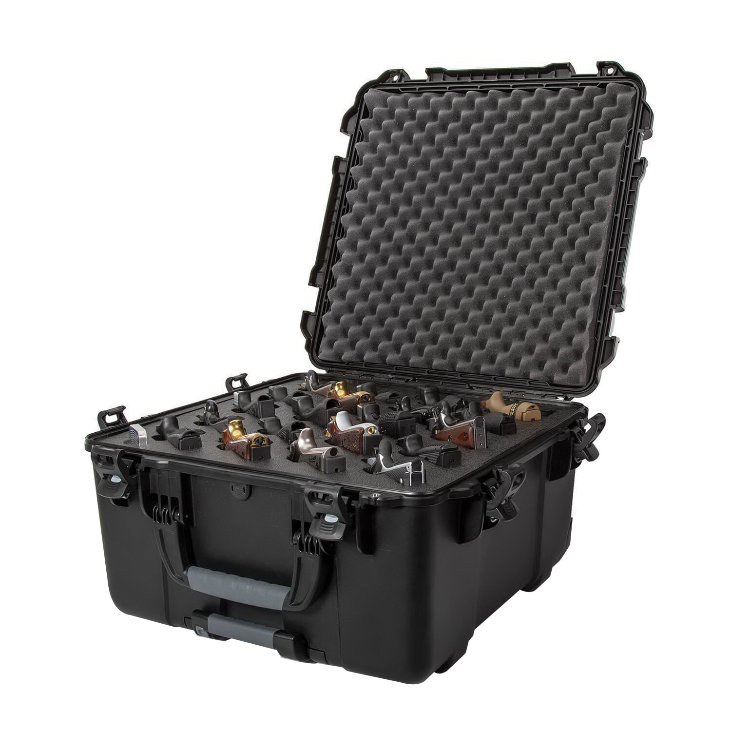 Nanuk 968 NK-7 Resin 20 UP Gun Case with Cubed Foam - Secure Firearm Storage in Black - 968-20UP1