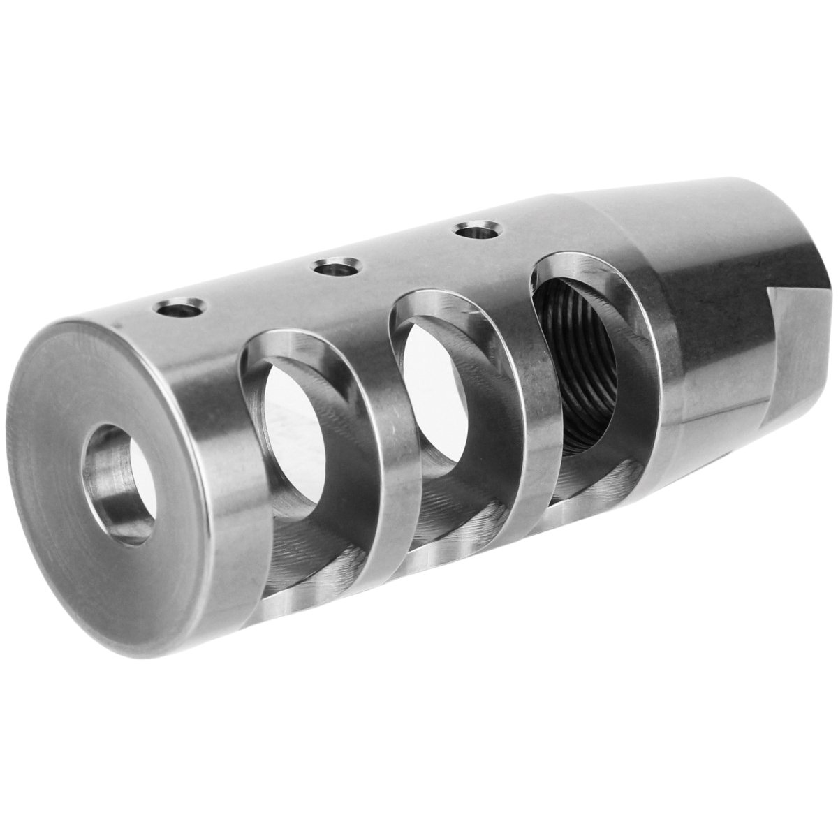 Tacfire Compact Compensator 5/8"-24 tpi for AR-10, Stainless Steel - MZ1002-3SS-N - Tacfire