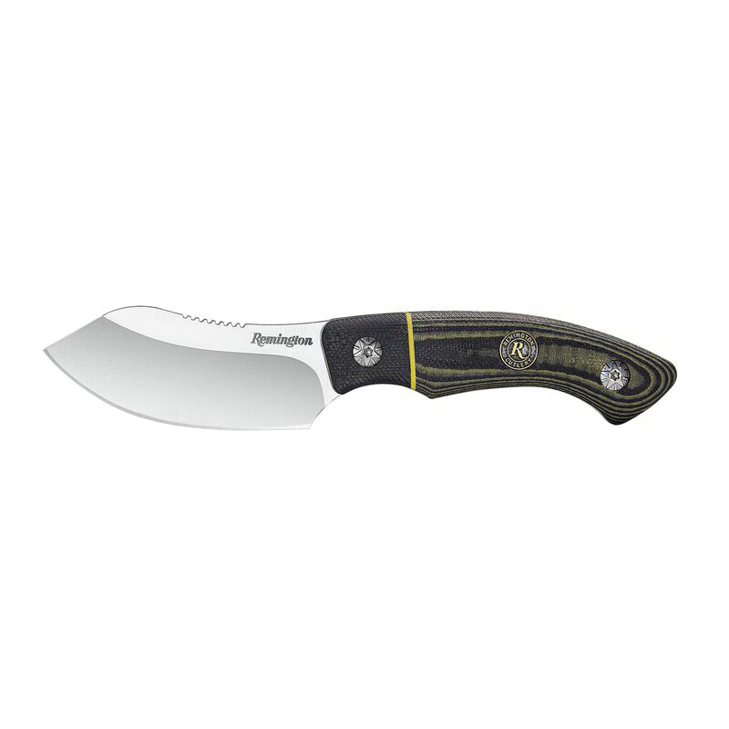Remington Hunter Caping Fixed Blade Knife, Black and Multi-Color Green for Field Dressing - 15637 - Remington