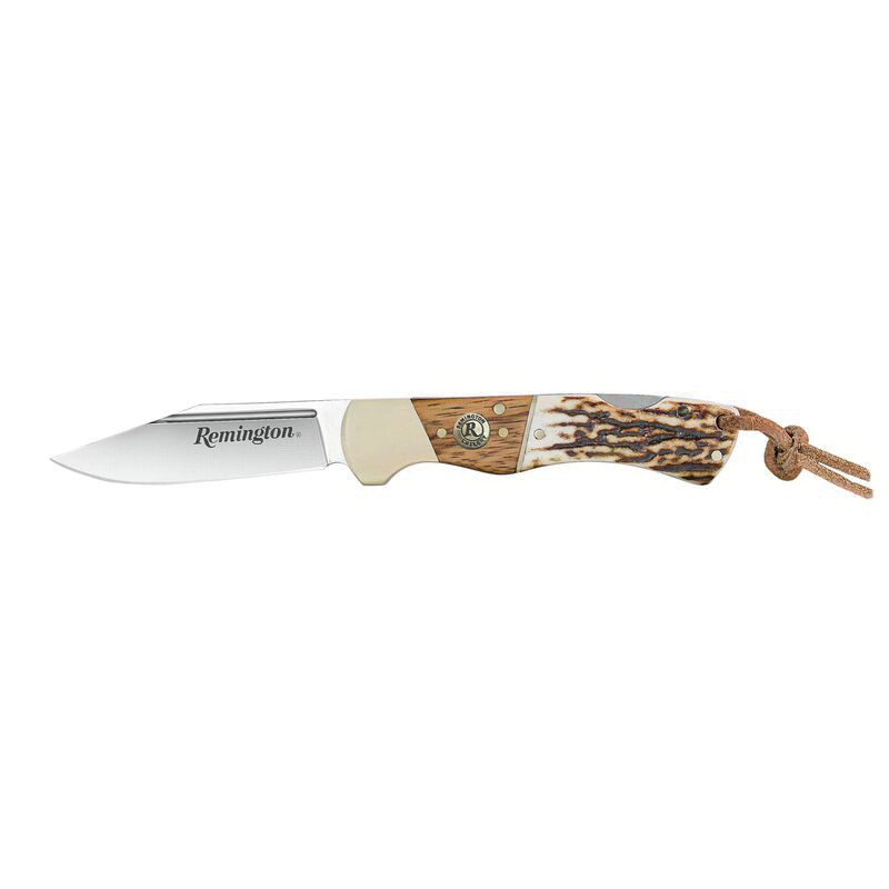 Remington Guide Lockback Folding Knife, Classic Brown, Silver, and White Design - 15654 - Remington