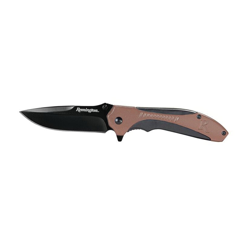 Remington Sportsman Folding Knife, Black/Tan - 15669 - Remington