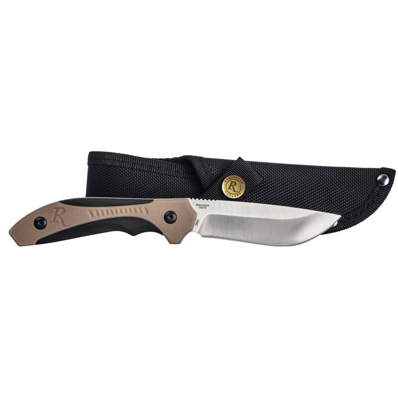 Remington Sportsman Skinner Fixed Blade Knife, Black/Tan - 15675 - Remington