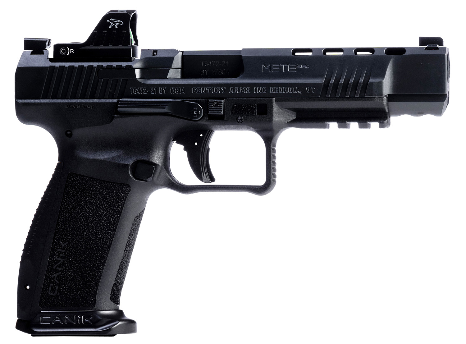 CANIK METE SFX 9mm Pistol, 5.2" Barrel, 3 Dot Sights, Black - HG7162N - Canik