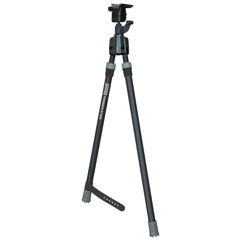 Primos Trigger Stick Gun Mounted Bipod Medium - Black/Gray, Ideal for Bolt Action Rifles - 65826 - Primos