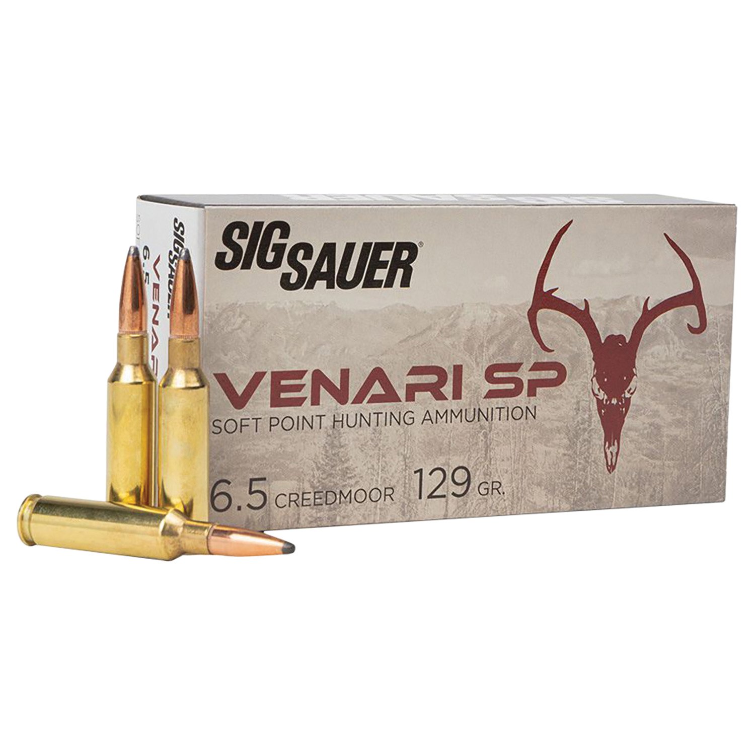 Sig Sauer Venari 6.5 Creedmoor 129 gr Ammo SP - 20rds - V65CMSP12920 - Sig Sauer