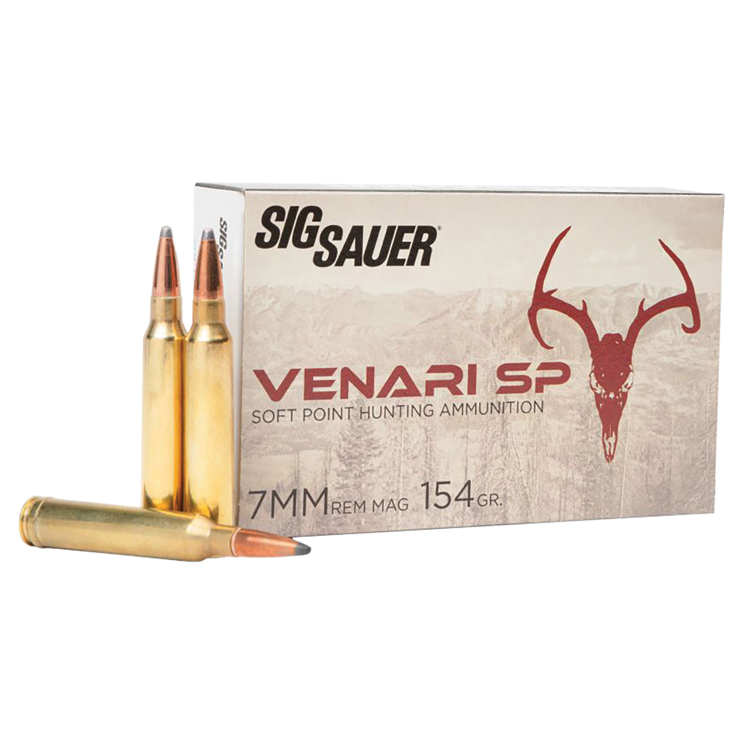 Sig Sauer Venari 7mm Remington Magnum 154 gr Ammo SP - 20rds - V7MMSP15420 - Sig Sauer