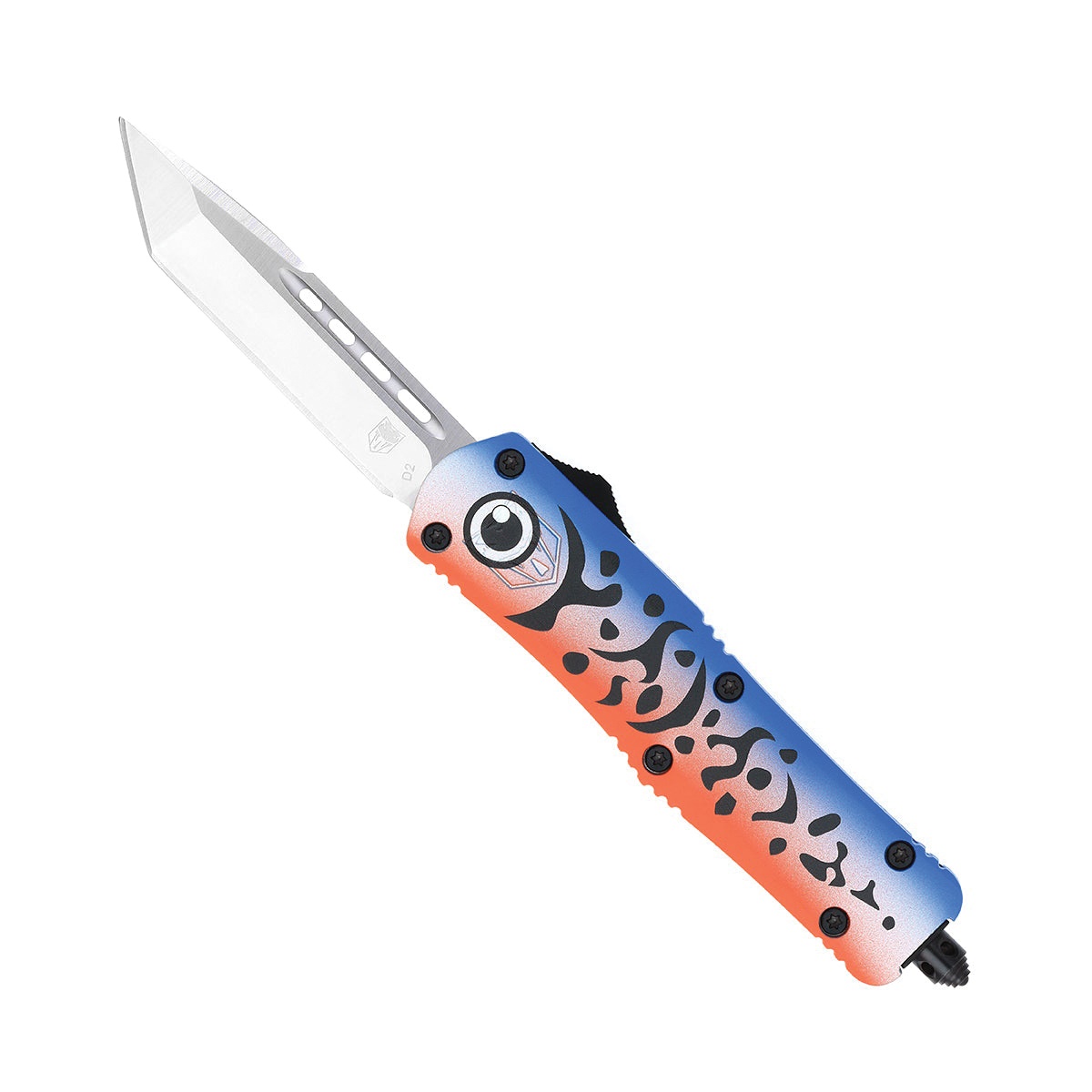 CobraTec Knives FS-3 Fishing Lure Medium OTF Knife Tanto, Blue - MFLBLUFS-3TNS - Cobratec Knives Llc
