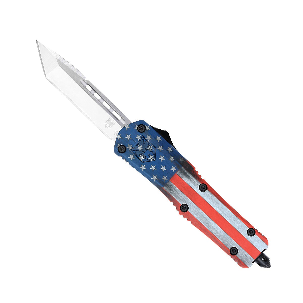 CobraTec Knives FS-3 American Flag Medium OTF Knife Tanto - MCUSAFS-3TNS - Cobratec Knives Llc