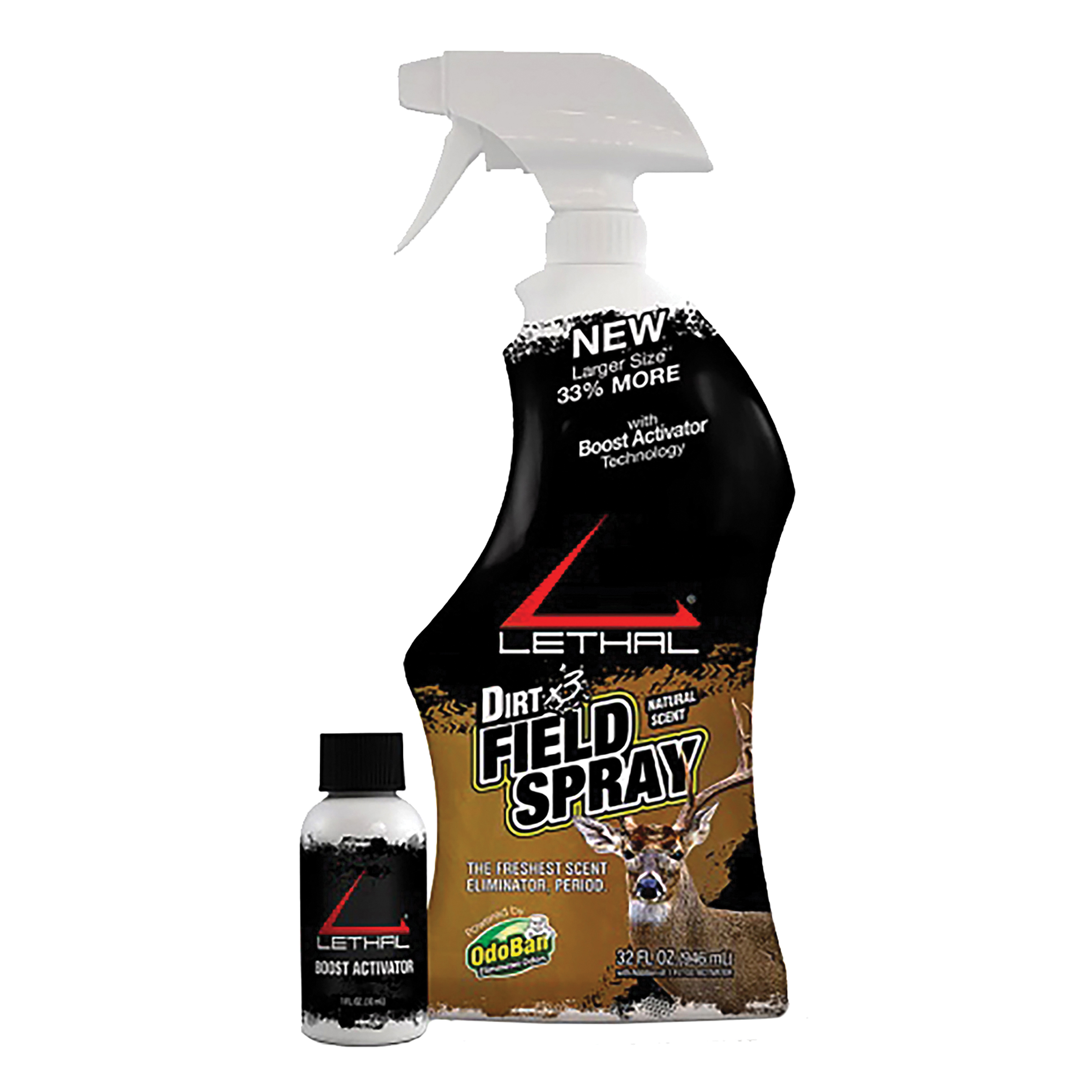 Lethal Dirt Field Spray 31 oz Trigger Spray - Hunting Gear and Scent Control Solution - 9717E6731ZC6 - Lethal