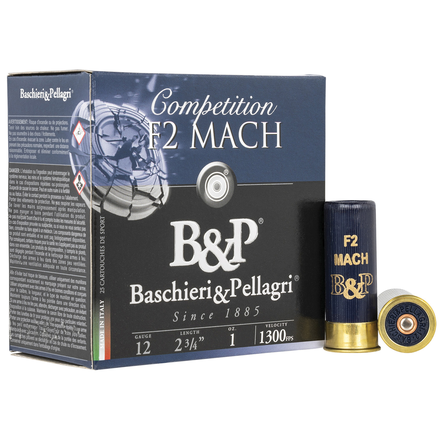 Fiocchi F2 Mach Competition 12 Gauge 2.75" #7.5 1 oz - 25rds - 12B1F2H7 - Fiocchi