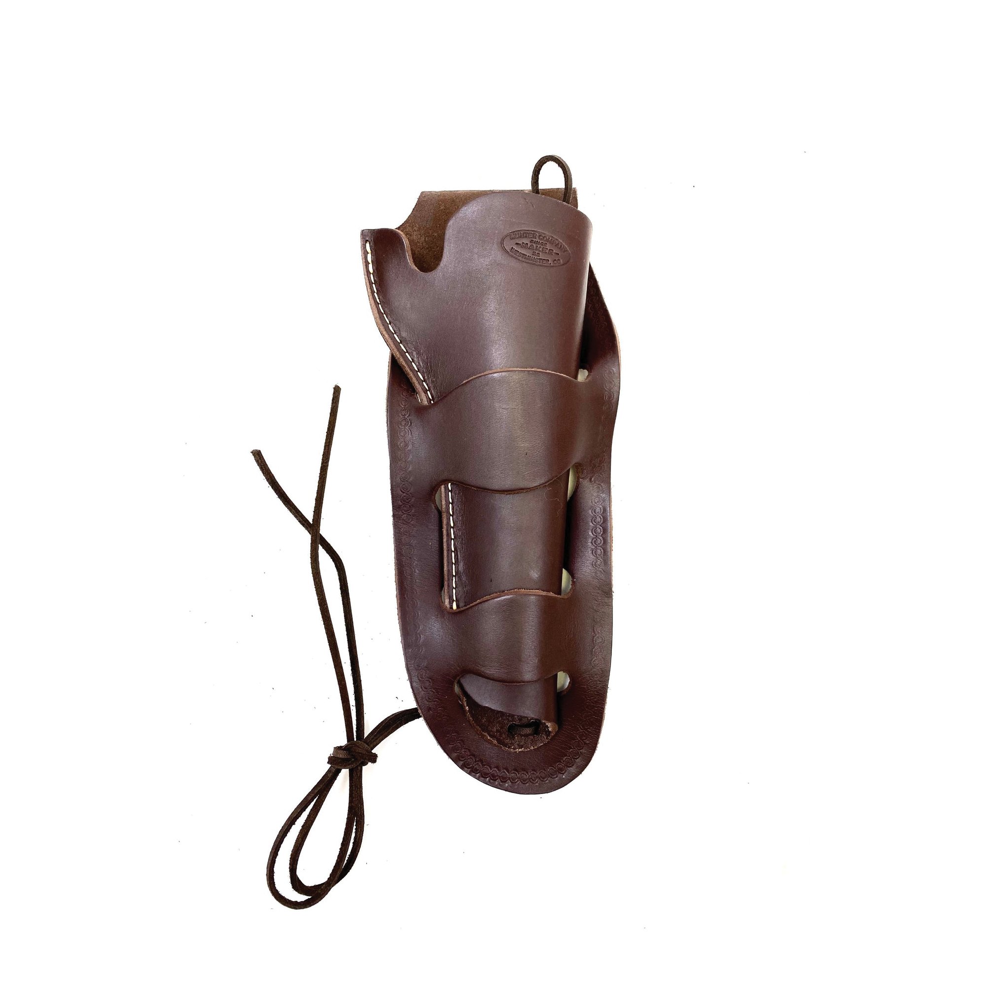 Hunter Company Western Double Loop Leather OWB Holster Right 40, Antique Brown - 1080-40 - Hunter Company