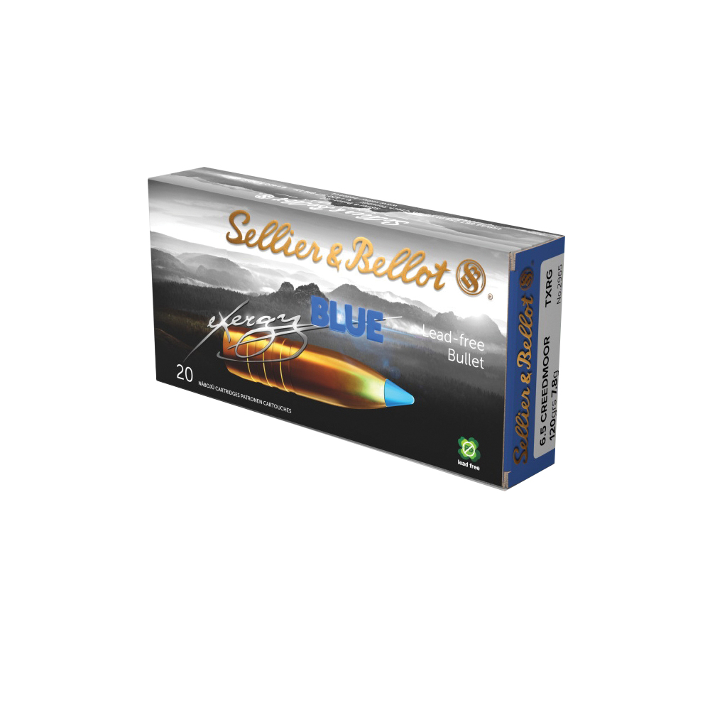 Sellier & Bellot eXergy 6.5 Creedmoor 120 gr Ammo TAC-EX-Blue - 20rds - SB65XA - Sellier & Bellot Ammunition