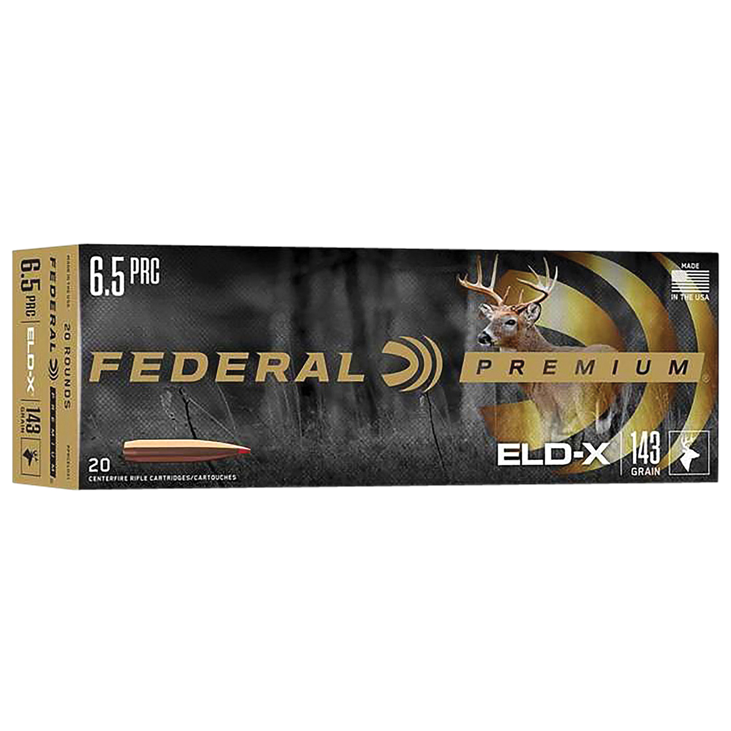 Federal Premium 6.5 PRC 143 gr Ammo ELD-X - 20rds - P65PRCELDX1 - Federal