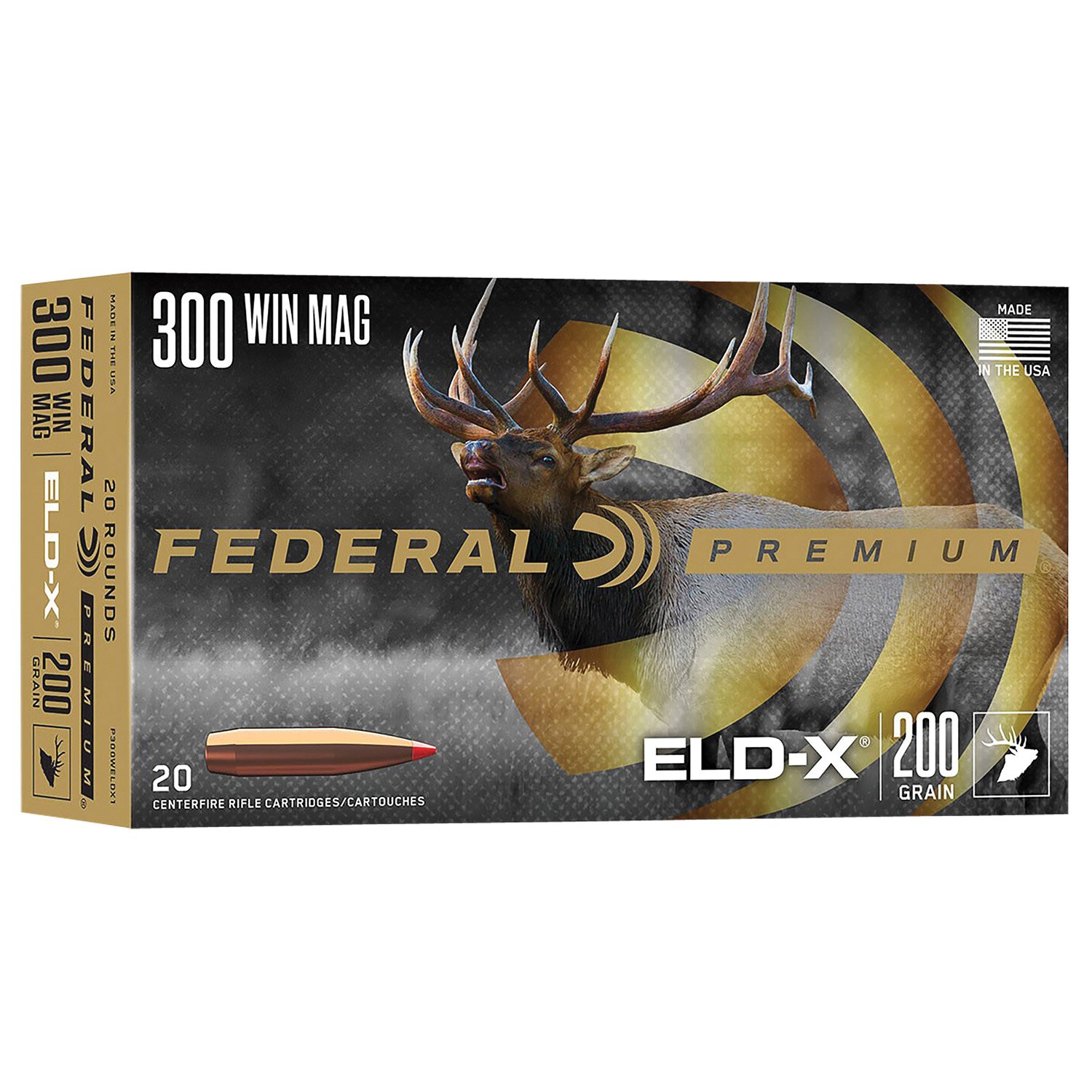 Federal Premium .300 Win Mag 200 gr Ammo ELD-X - 20rds - P300WELDX1 - Federal