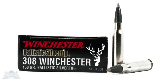 Winchester 308 150gr Ballistic SilverTip Rifle Ammunition - SBST308 - Winchester