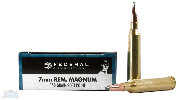 Federal 7mm Remington Magnum 150gr SP Power-Shok Ammunition 20rds - 7RA - Federal