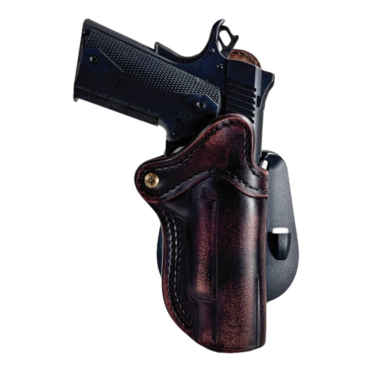 1791 Gunleather Ruger SR9/SR40 Size 4L IWB Holster Right Cowhide Leather, Night Sky Black - 1791 Gunleather