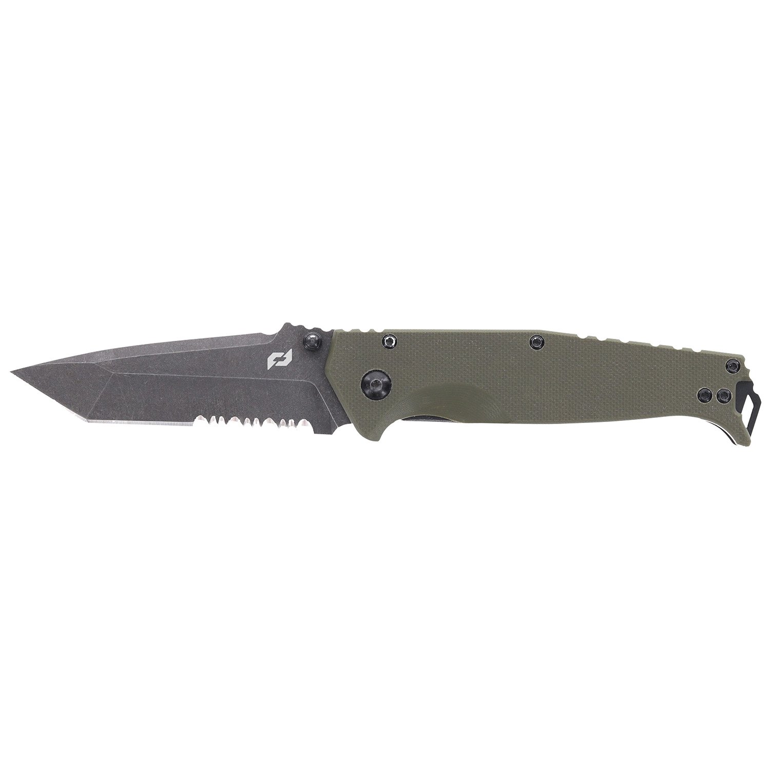 Schrade Melee Assisted Folding Knife Tanto, OD Green - 1159324 - Schrade