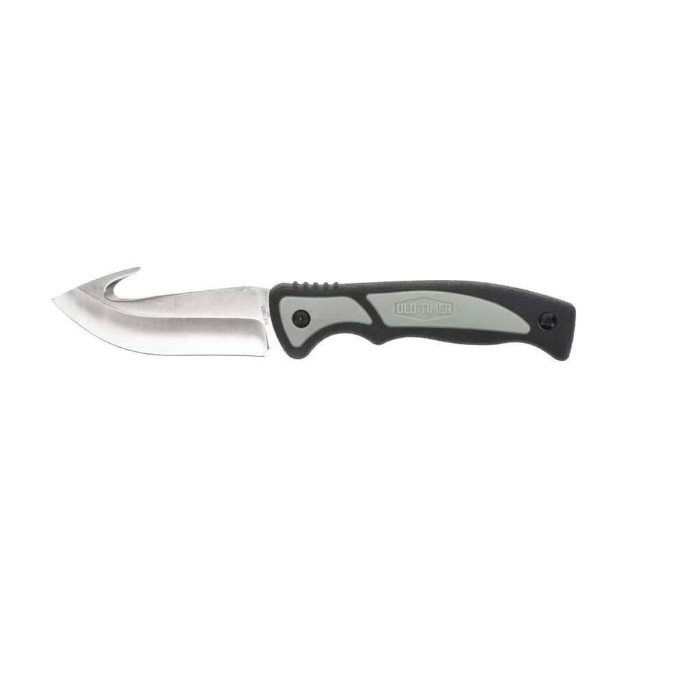 Old Timer Trail Boss, Fixed Blade Knife, Gut Hook, Black/Grey - 1137138 - Old Timer