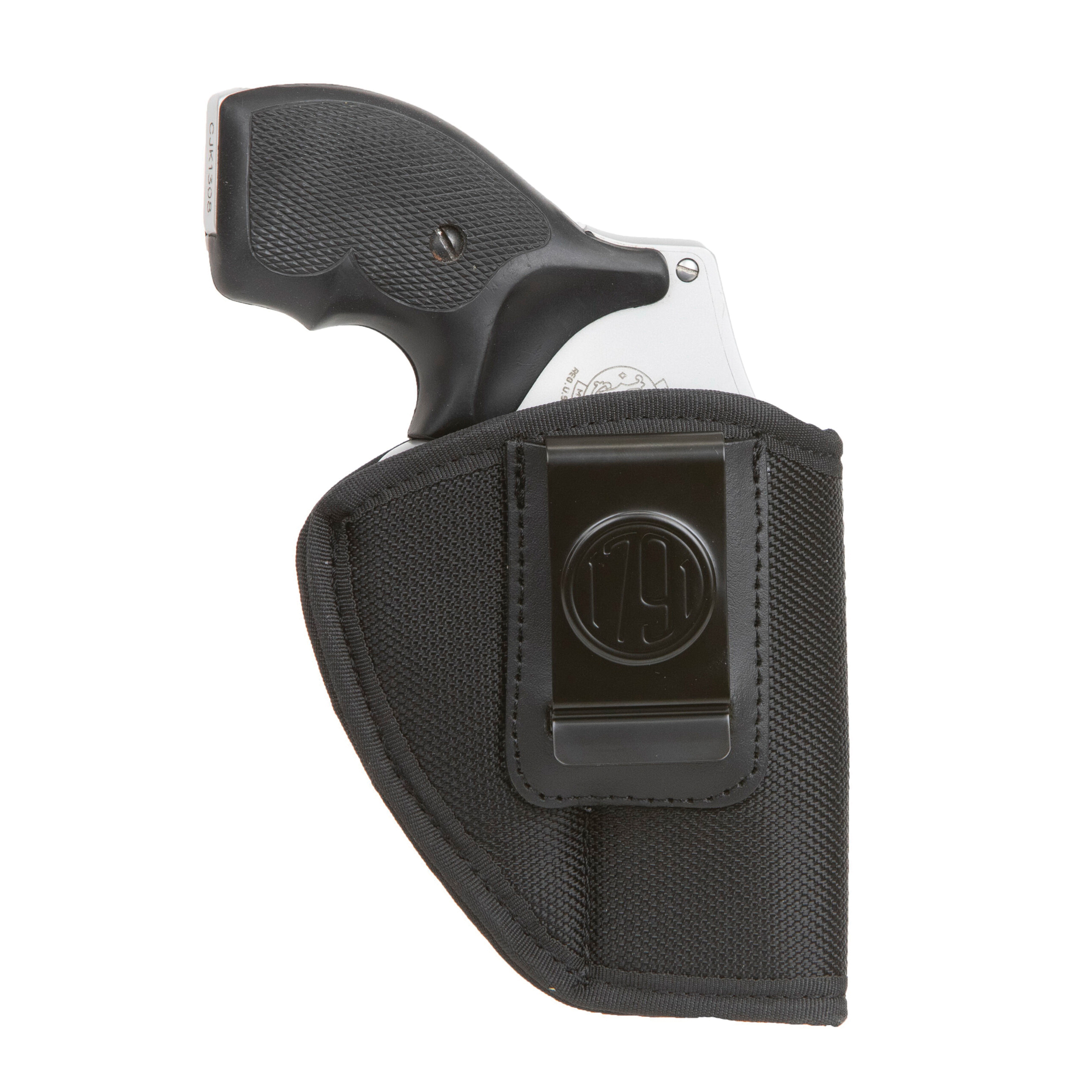 1791 Gunleather Premium Nylon Ruger LCR Ballistic Nylon IWB Holster Left 02, Black - PNIWB2BLKL - 1791 Gunleather
